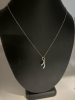 Diamonds 925 Sterling Silver Ribbon Pendant with Chain Stamped - 4