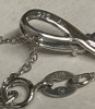 Diamonds 925 Sterling Silver Ribbon Pendant with Chain Stamped - 6