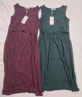 2 Pcs New | Bearsland Women's Small Sleeveless Maternity Dresses | Nursing Dresses with Pockets * Retails For $100+ *