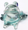 Large Cartoonish Murano-Style Art Glass Funny Frog Paperweight | 3.75" Tall - 2