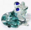 Large Cartoonish Murano-Style Art Glass Funny Frog Paperweight | 3.75" Tall - 4