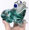 Large Cartoonish Murano-Style Art Glass Funny Frog Paperweight | 3.75" Tall - 5