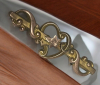 Edwardian 9 CT Gold Sweetheart Bar Brooch Heart with etched Leaf inside T Pin C Clasp 2 Inch
