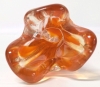 Gorgeous MCM Orange & Clear Art Glass Swing Vase | 9" Tall - 2