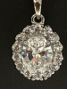 Elegant Classic 925 Sterling Silver Cubic Zirconia Pendant 925 Box Chain Diamonelle Logo Box - 4
