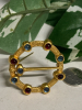 British Museum Medieval Lovers Brooch with Bezel Cabs Christopher Columbus Brooch Replica Signed BMPL - 5