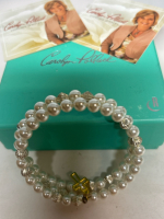 Carolyn Pollack Native Pearl Stamped Triple Coil Wrap Beaded Bracelet in Logo Box