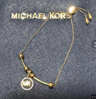 Michael Kors Women's 14k Gold-plated CZ Sterling Silver Logo Bracelet