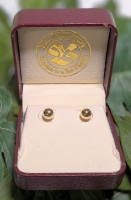 Darling 14K Gold Stud Earrings Stamped on Backs in Hudson's Bay Jewelry Box