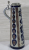 G&ouml;ebel - Merkelbach Salt Glaze Beer Stein with Pewter Lid . Measures 12" Tall . No chips or cracks