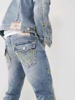 New TRUE RELIGION Ricky Flap Super Relaxed Straight Jeans Size 36