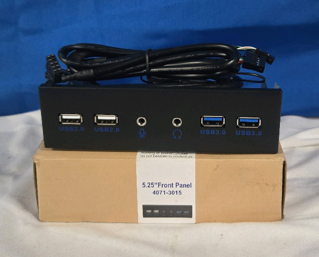 New | 5.25" Front Panel W/ USB & Audio Ports | For Computer Model# 4071-3015