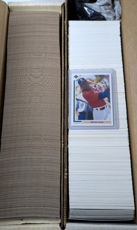 1991 Two MLB Baseball Trading Card Complete Sets Topps 40 Years Of Baseball & Upper Deck Complete Set Including Michael Jordan SP1 Card