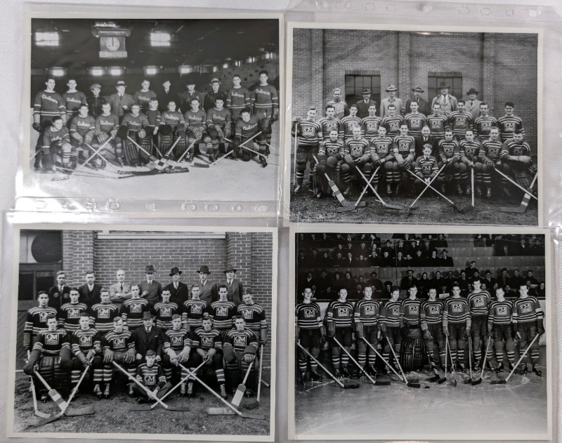 1930s Lot Of 4 Oshawa General Team Picture Prints Canadian Junior Hockey Team