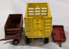 Lot Of 7 Metal Tractor Toys And 3 Metal Wagons - 2