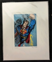 Andy Warhol "Superman" Print. Board Measures 5.25" by 6.5"