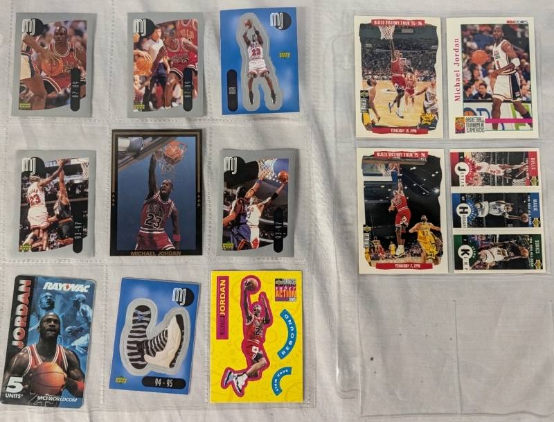 1987-1996 Michael Jordan Memorabilia. Includes Stickers, trading Cards and More!