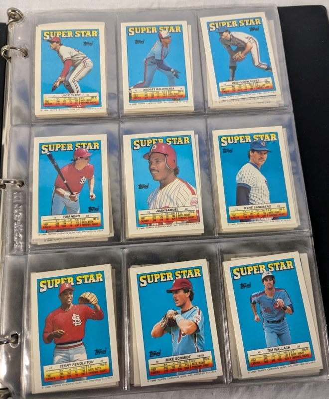 63 1988 Topps Super Star Sticker Back Cards.
