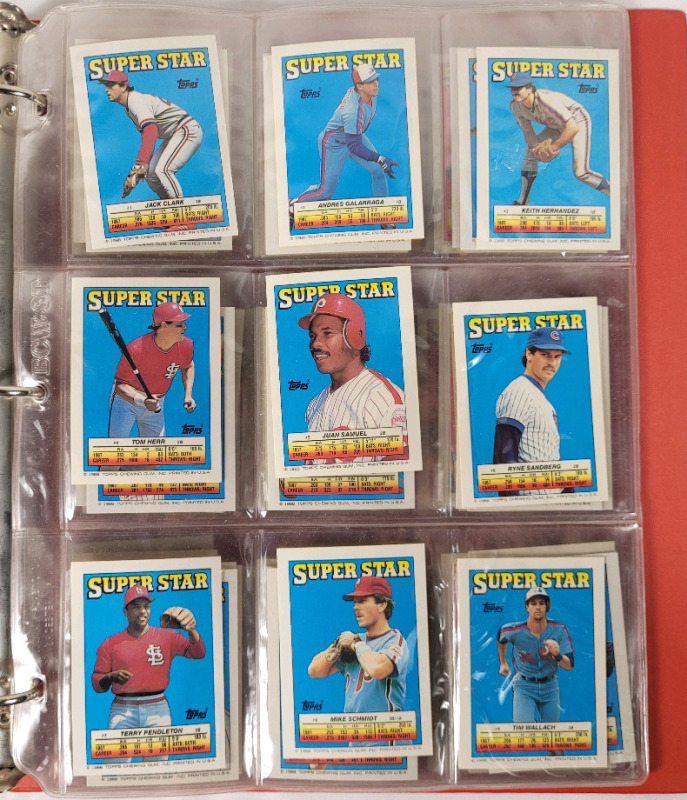 1988 Topps MLB Baseball Super Star Mini Trading Card Complete Set , 67 Trading Cards