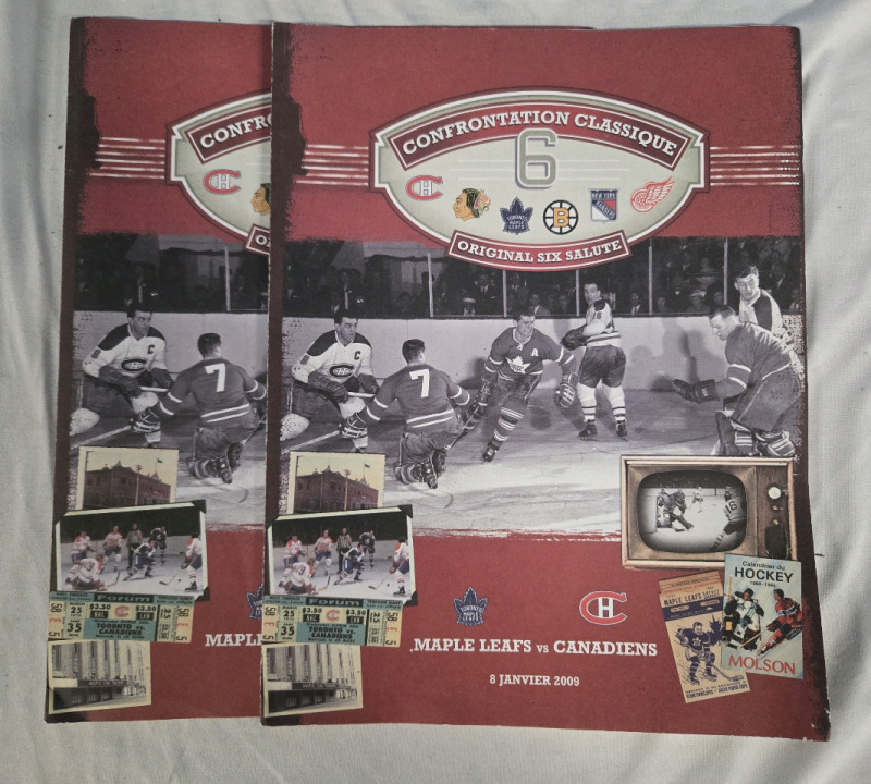 2 Pcs | 2009 Maple Leafs Vs Canadians Original 6 Salute | Great Moments From The Rivalry