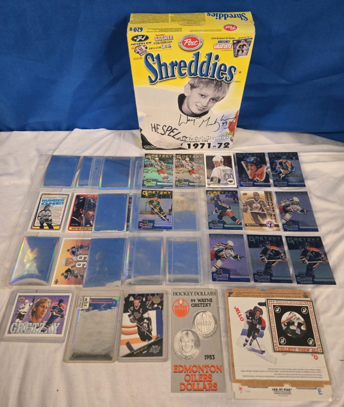 20+ Pcs | From 1971 & Up Mcdonalds & All Star Wayne Gretzky Hockey Trading Cards | Shreddies Hockey Cereal