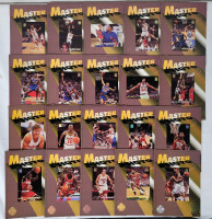 1994 Topps Stadium Club NBA Basketball Master Photo Over-Size Trading Card Sets , 7"&times;5" . New York Knicks Set of 10 & Houston Rockets Set of 10.