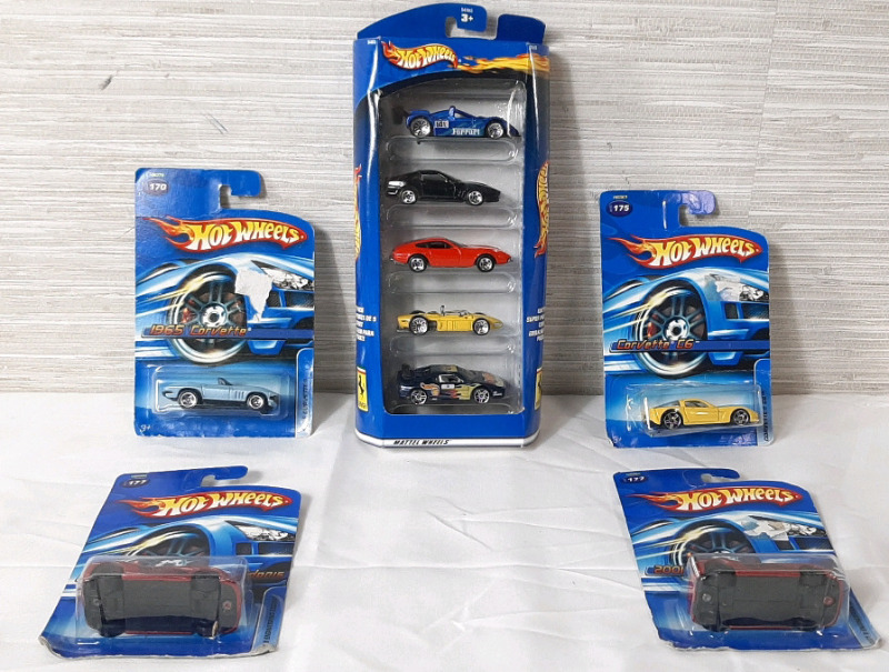 2000's Hot Wheels Cars, Including A 2000 Hot Wheels Five Pack & 4 2005 Singles