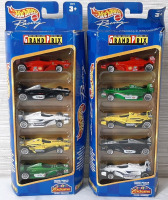 (2) 2000's Hot Wheels Racing Grand Prix ToysRUs Exclusive 5 Packs