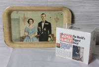 1993 The Royal Family Trading Card Sealed Box , 48 Packs & Queen Elizabeth and Pri ce Philip Tray