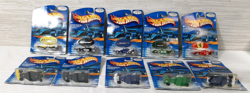 (10) 2000 Hot Wheels Grand Prix Cars, With Duplicates