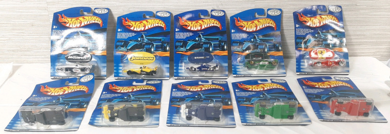 (10) 2000 Hot Wheels Grand Prix Cars, With Duplicates
