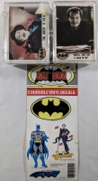 1982 Randor DC Comics 5 Batman Vinyl Decals & 1989 Batman Movie Trading Cards *Not Complete Set*