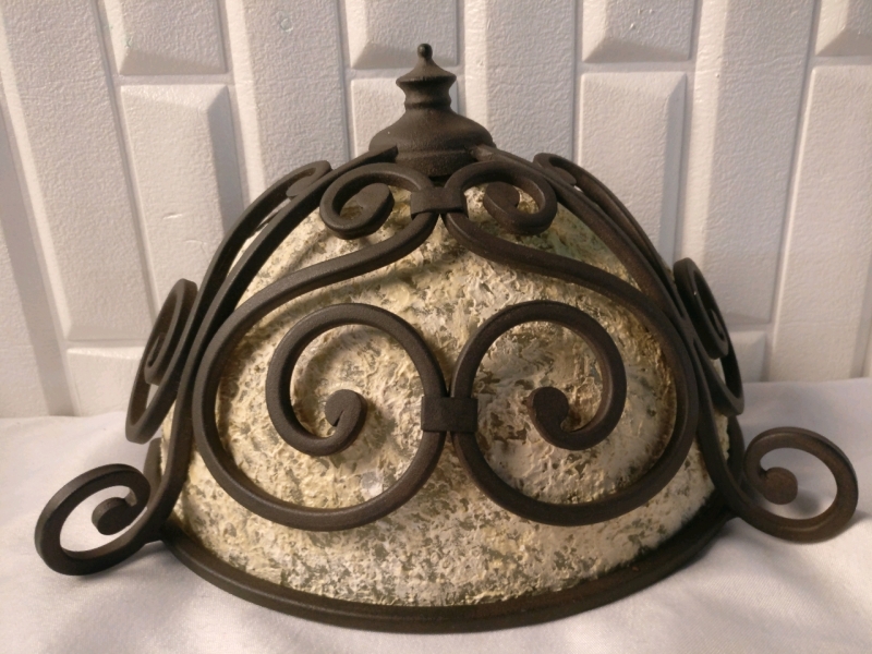 Cast Metal Wall Sconce - 9.5" Wide 6.5" Tall