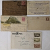 1880-1985 Lot Of Stamps, Leather Postcard, Shipping Confirmation, Memorandum And Postcard - 2