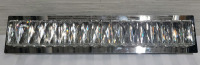 LED Vanity Wall Lighting with Shiney Glass Crystals , Chrome - Pre-owned