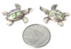 Adorable Twin 925 Sterling Silver + Opal Sea Turtle Charms | 0.75" Long ea - 4