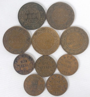 1882 - 1935 Canadian Large & Small One Cent Pennies . Large 1882 , 1916 , 1918 , 1919 , 1920 & Small 1920 , 1929 , 1932 , 1933 & 1935