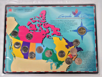 1992 (1867-) Canadian Canada 125 Provincial Quarter & Loonie Coin Set , Complete . All Coins appear uncirculated