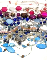 Assorted Vintage to Modern Necklaces incl 2-3 Jumbled Together • Up to 40" Long