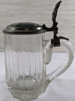 Vintage German Glass Beer Stein