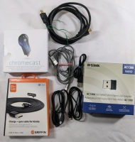 Micro USB Cables, 1 USB A Cable, 1 HDMI Cord, 1 Google Chromecast And D-Link Wi-Fi USB Adapter