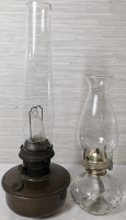 Lot Of 2 Vintage Oil Lamps