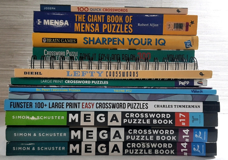 14 Puzzle Books, Including Crosswords, Brain Games and Assorted Puzzles