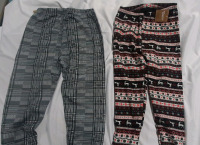 2 New Women's XL Plad & M/L Christmas Sweater Leggings
