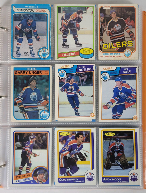 1979 - 2023 NHL Hockey Edmonton Oilers Trading Card Singles . 225 Trading Cards , No Doubles