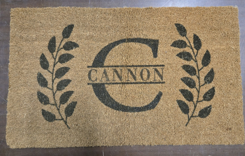 Cannon Indoor Rectangular Floor / Welcome Mat For Mudroom | Measures 30" x 18"