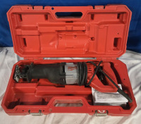 Milwaukee | 12A 120V Corded Reciprocating Sawzall W/ Carry Case | Carry Case Measures 22" x 11" x 6" *Tested & Working *