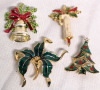 4 Christmas Brooches