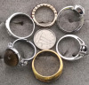 12 Gold & Silver Tone Rings - 3