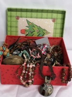 Large Vintage & Modern Jewelry Lot in Storage Box